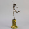 Josef Lorenzl Running Girl - Art Deco Bronze - Hickmet Fine Arts