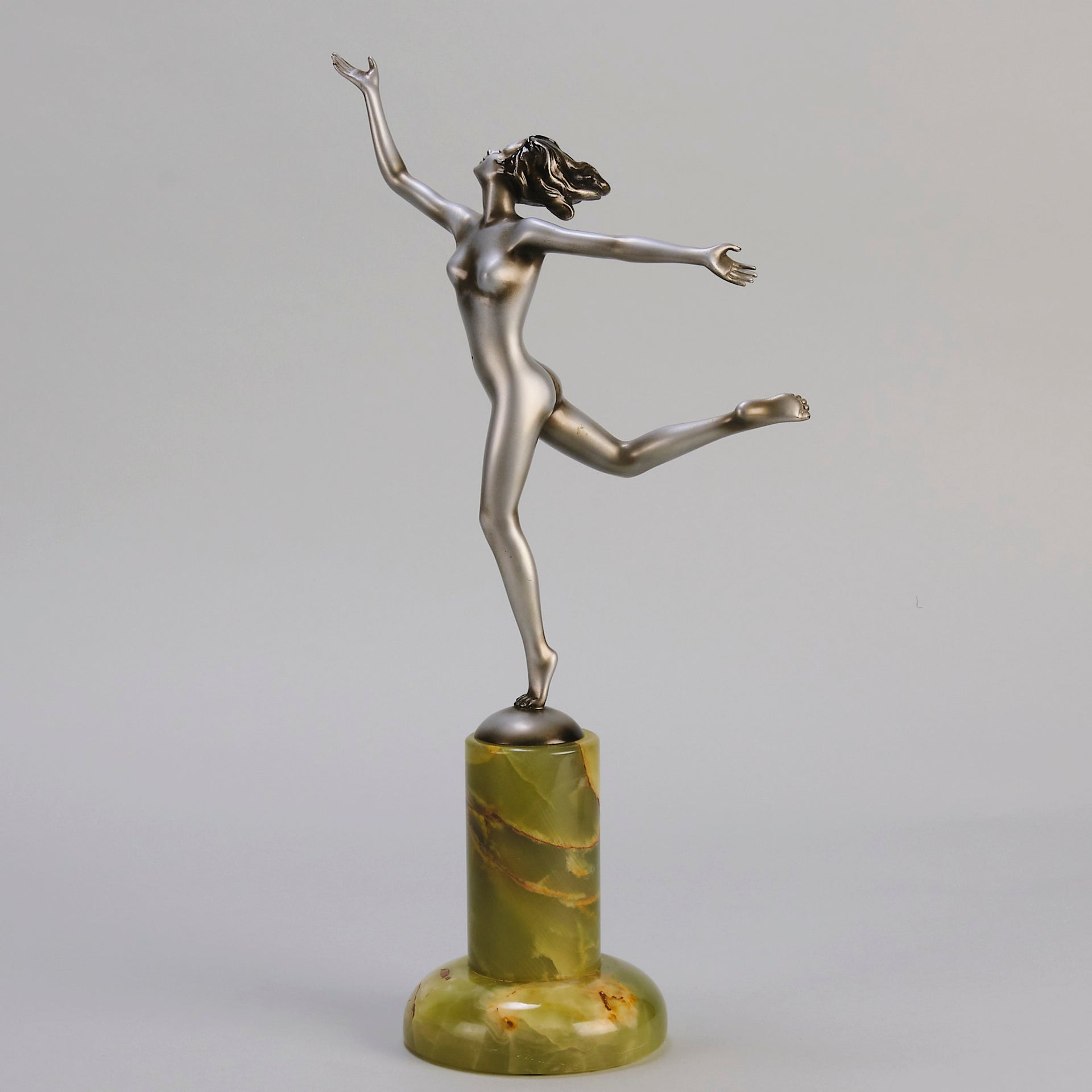 Josef Lorenzl Running Girl - Art Deco Bronze - Hickmet Fine Arts