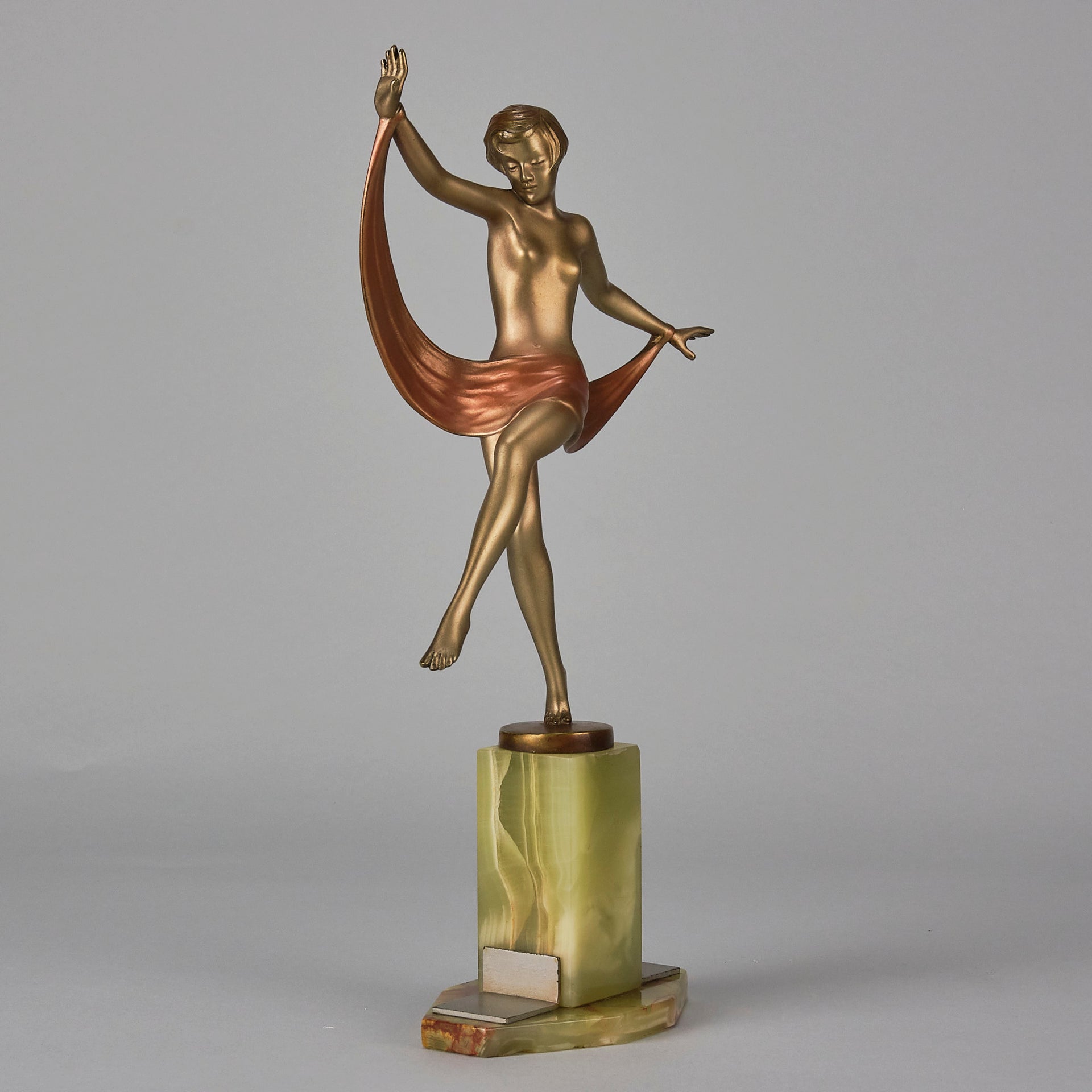 Josef Lorenzl Scarf Dancer - Art Deco Bronze - Hickmet Fine Arts