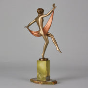 Josef Lorenzl Scarf Dancer - Art Deco Bronze - Hickmet Fine Arts