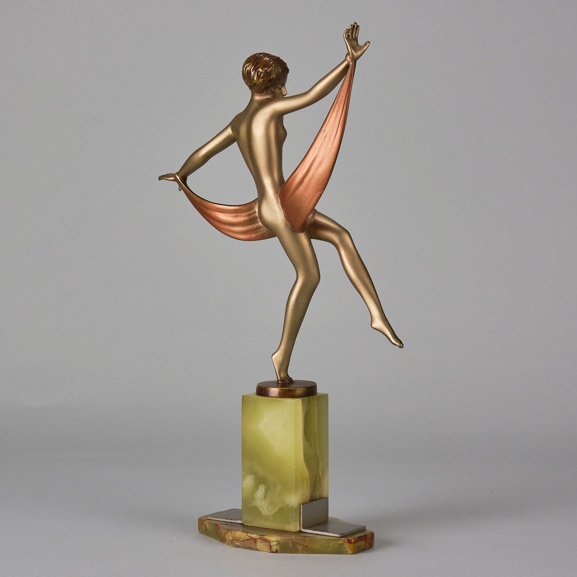Josef Lorenzl Scarf Dancer - Art Deco Bronze - Hickmet Fine Arts