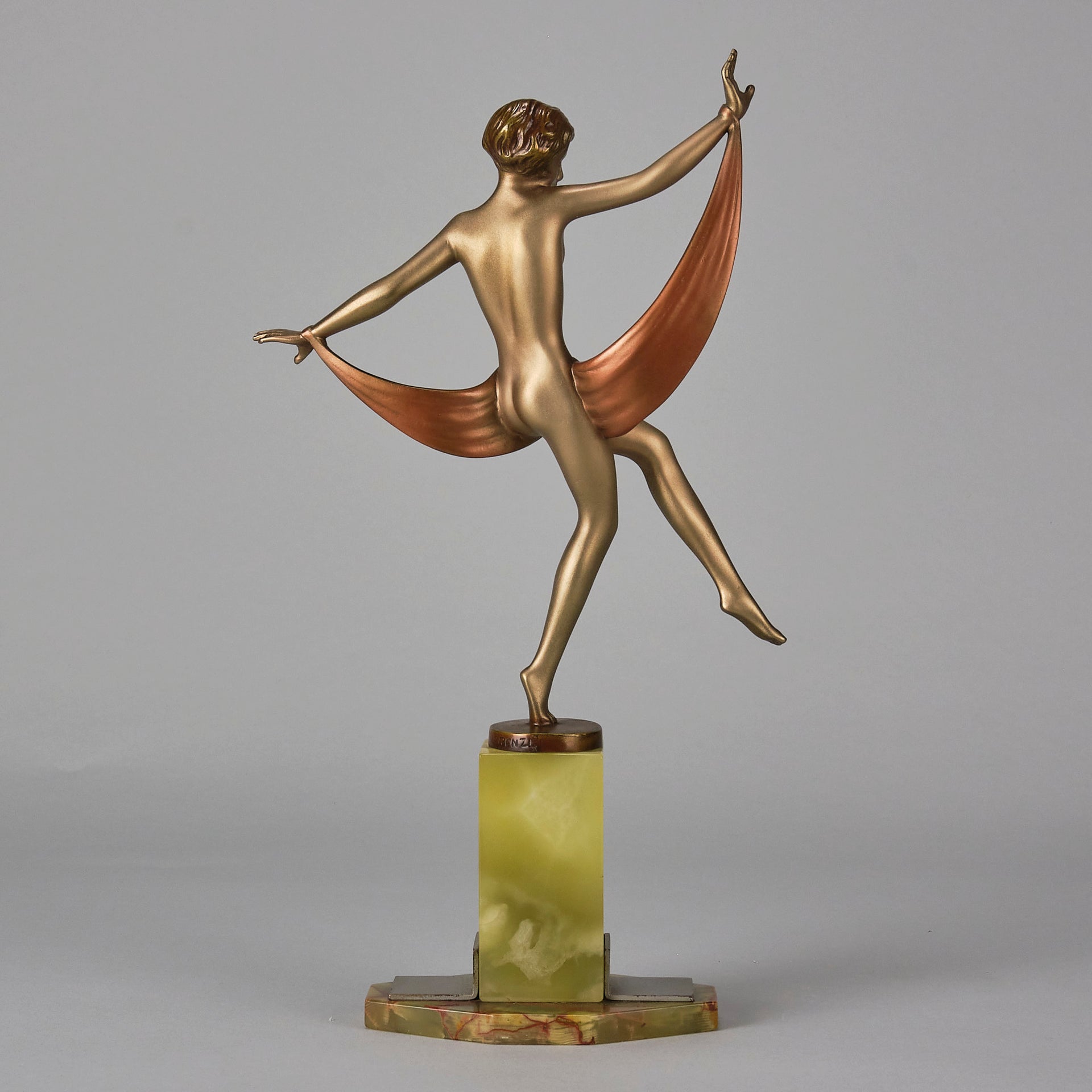 Josef Lorenzl Scarf Dancer - Art Deco Bronze - Hickmet Fine Arts