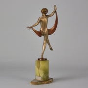 Josef Lorenzl Scarf Dancer - Art Deco Bronze - Hickmet Fine Arts