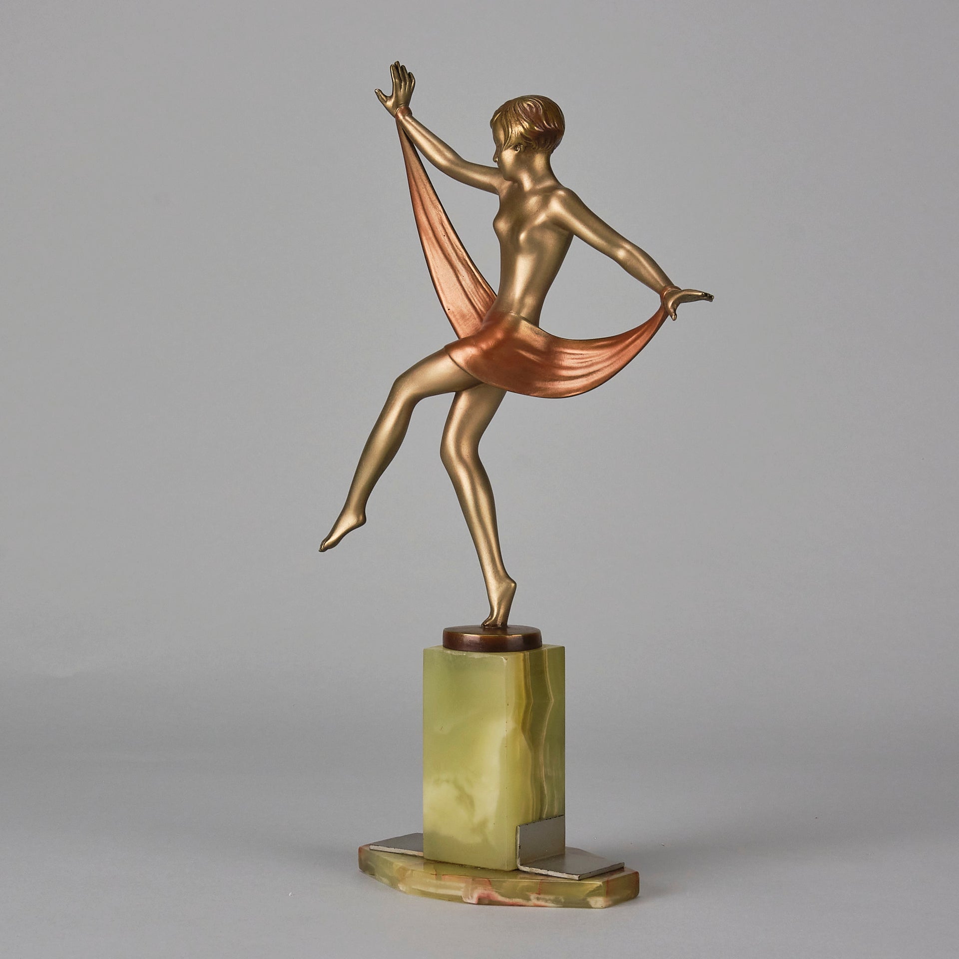 Josef Lorenzl Scarf Dancer - Art Deco Bronze - Hickmet Fine Arts