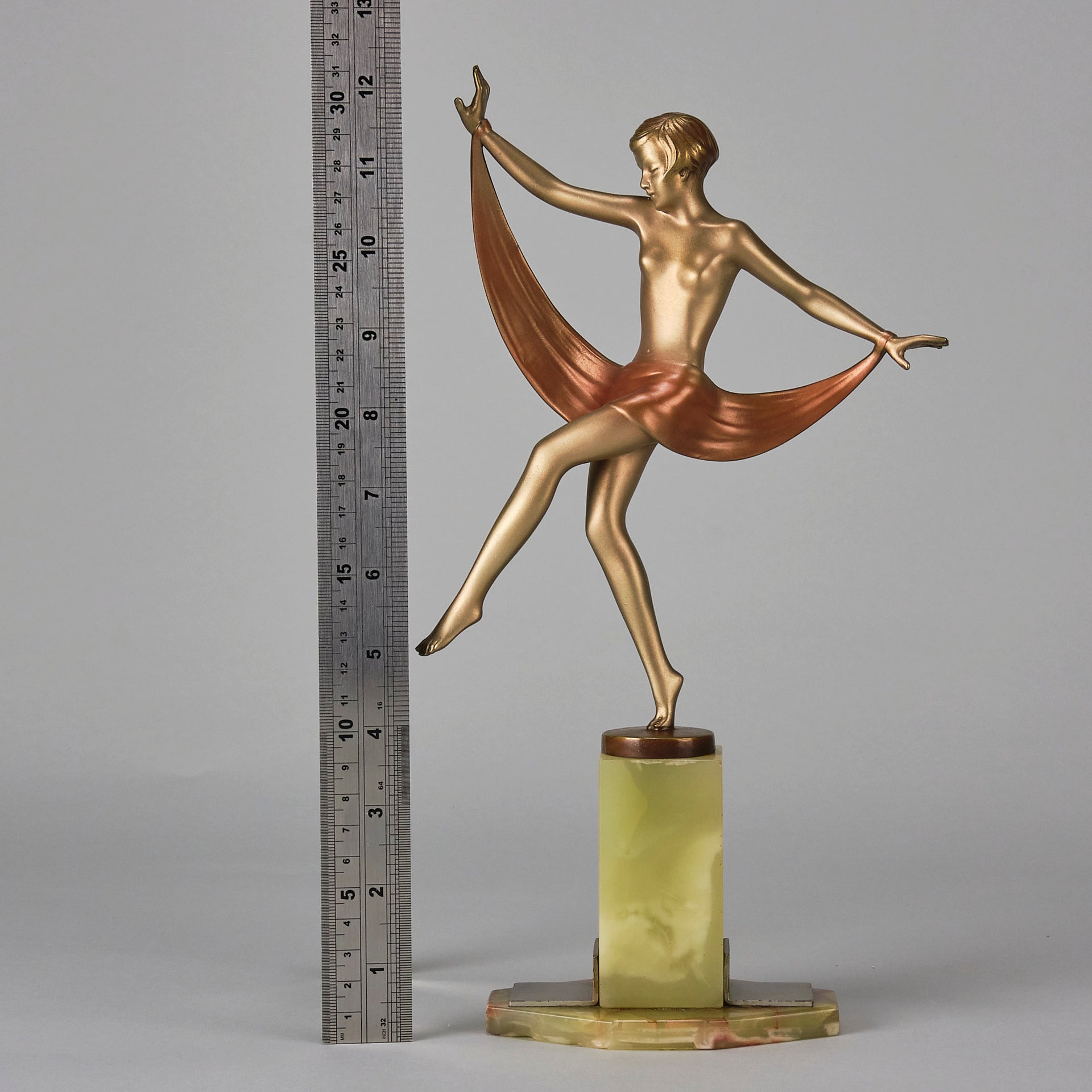 Josef Lorenzl Scarf Dancer - Art Deco Bronze - Hickmet Fine Arts