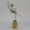 Josef Lorenzl Scarf Dancer - Art Deco Bronze - Hickmet Fine Arts