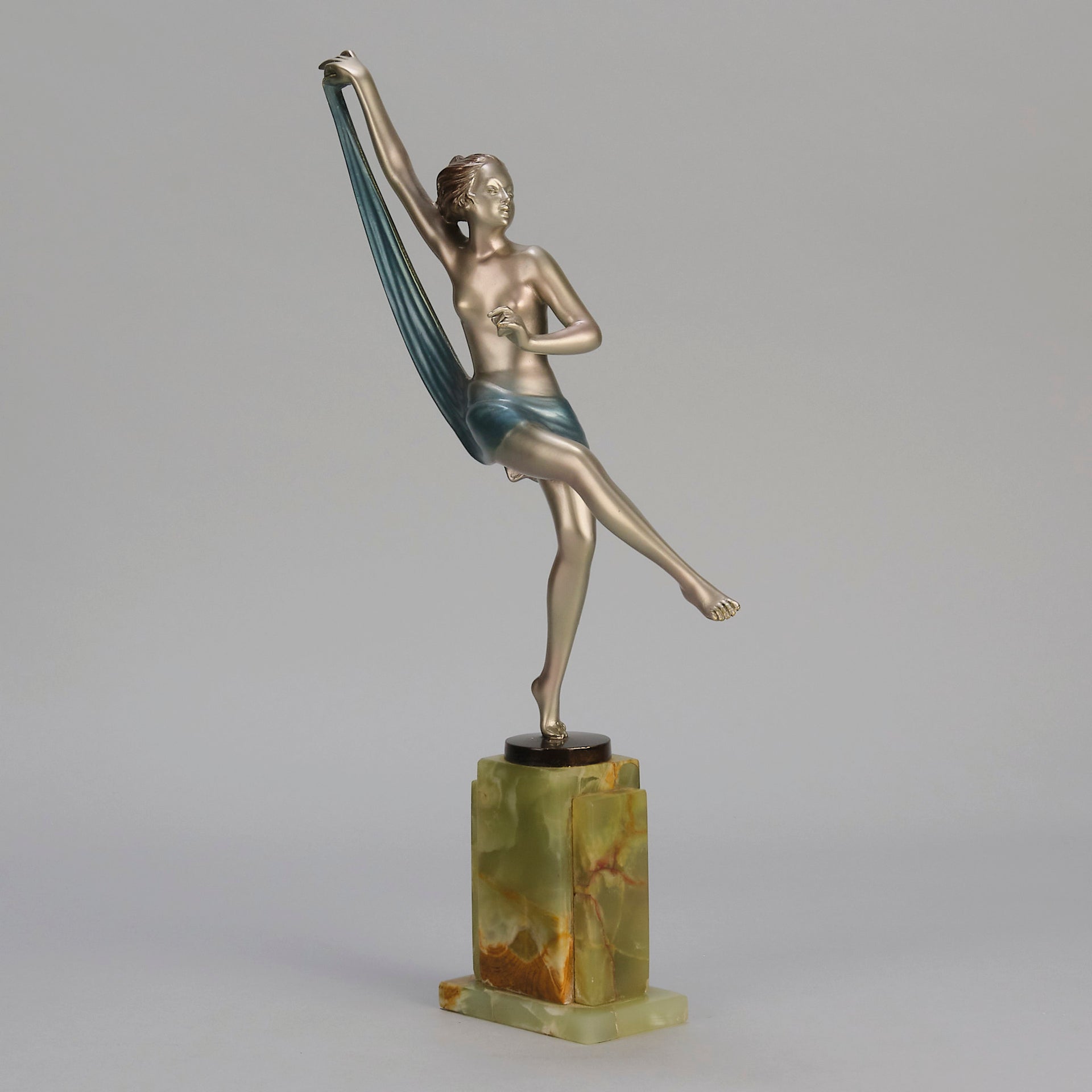 Josef Lorenzl Scarf Dancer - Art Deco Bronze - Hickmet Fine Arts