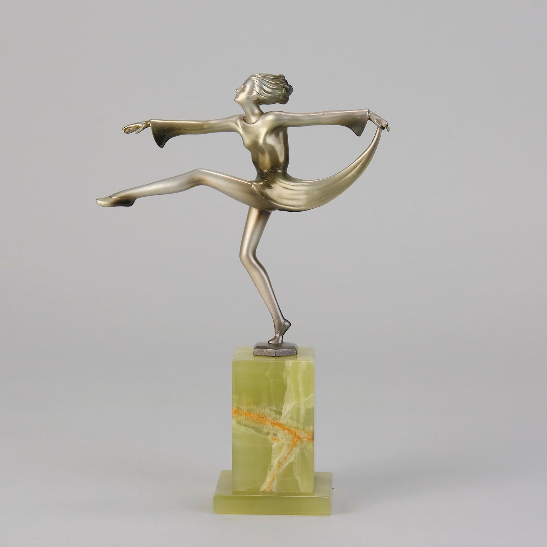 Lorenzl Scarf Dancer - Art Deco Bronze - Hickmet Fine Arts