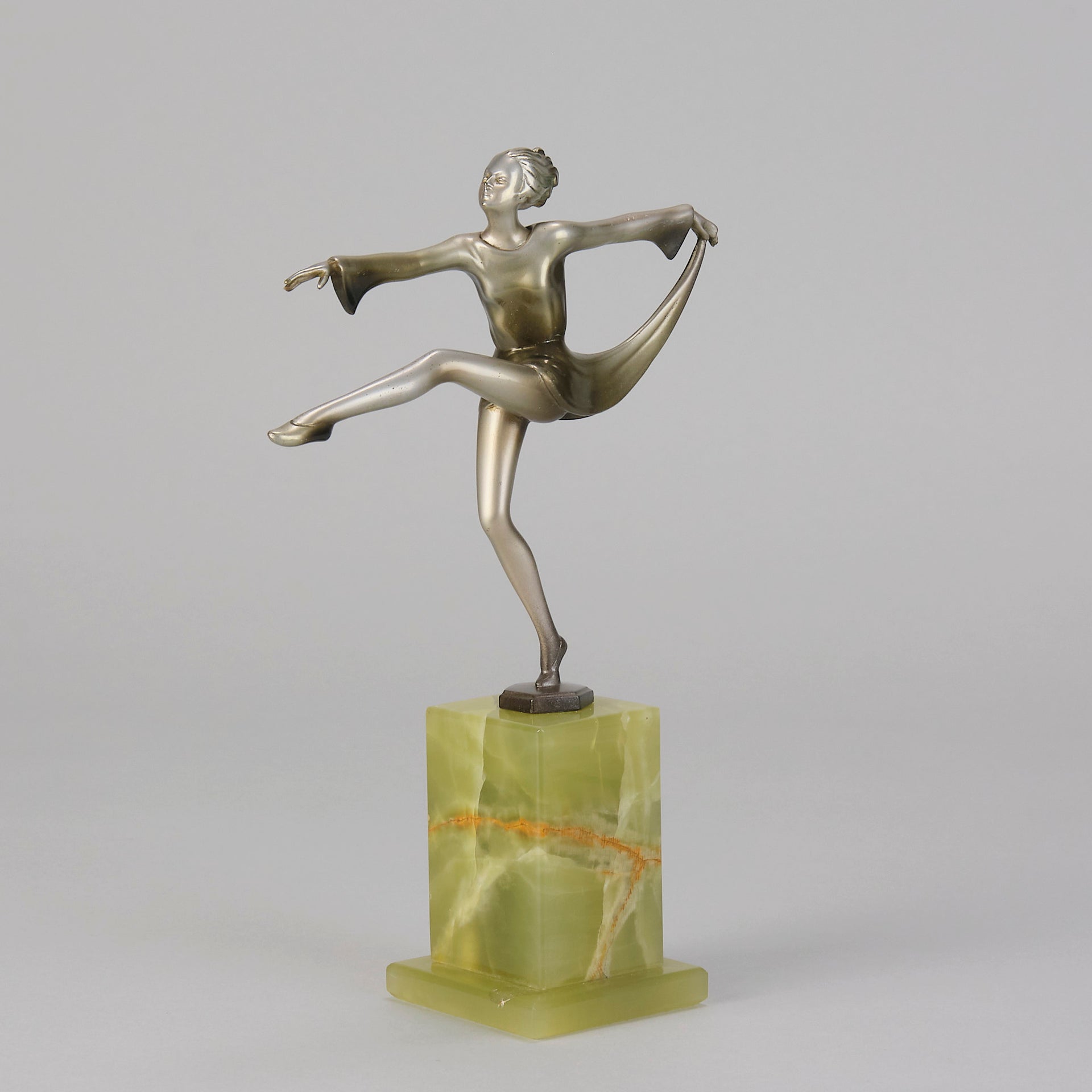 Lorenzl Scarf Dancer - Art Deco Bronze - Hickmet Fine Arts