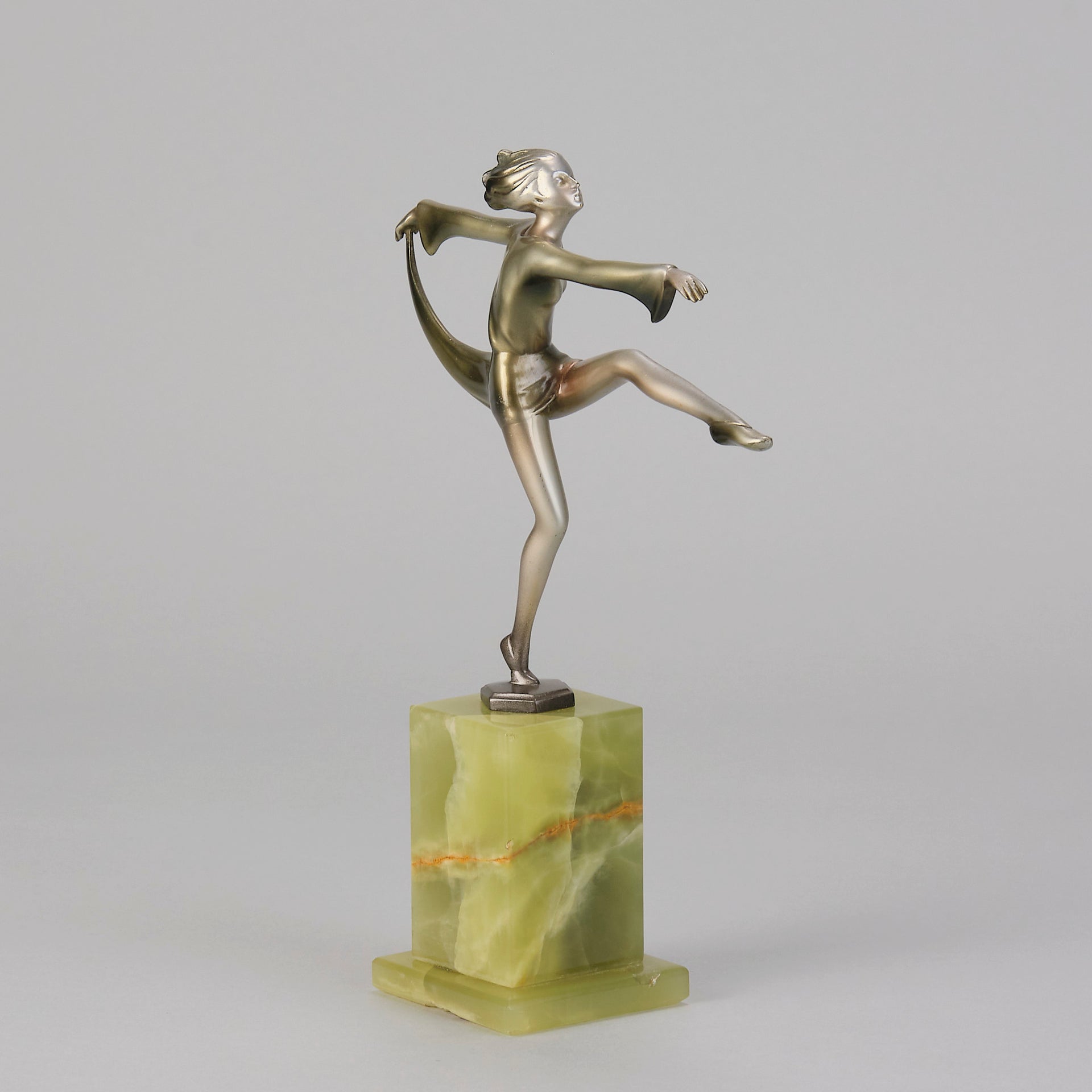 Lorenzl Scarf Dancer - Art Deco Bronze - Hickmet Fine Arts