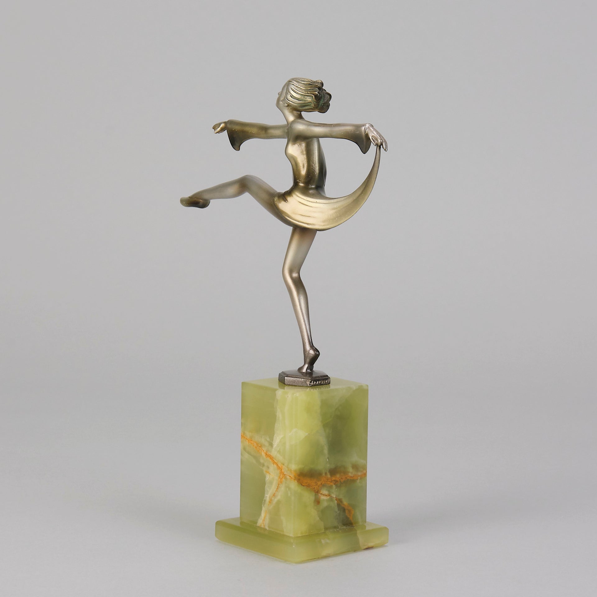 Lorenzl Scarf Dancer - Art Deco Bronze - Hickmet Fine Arts