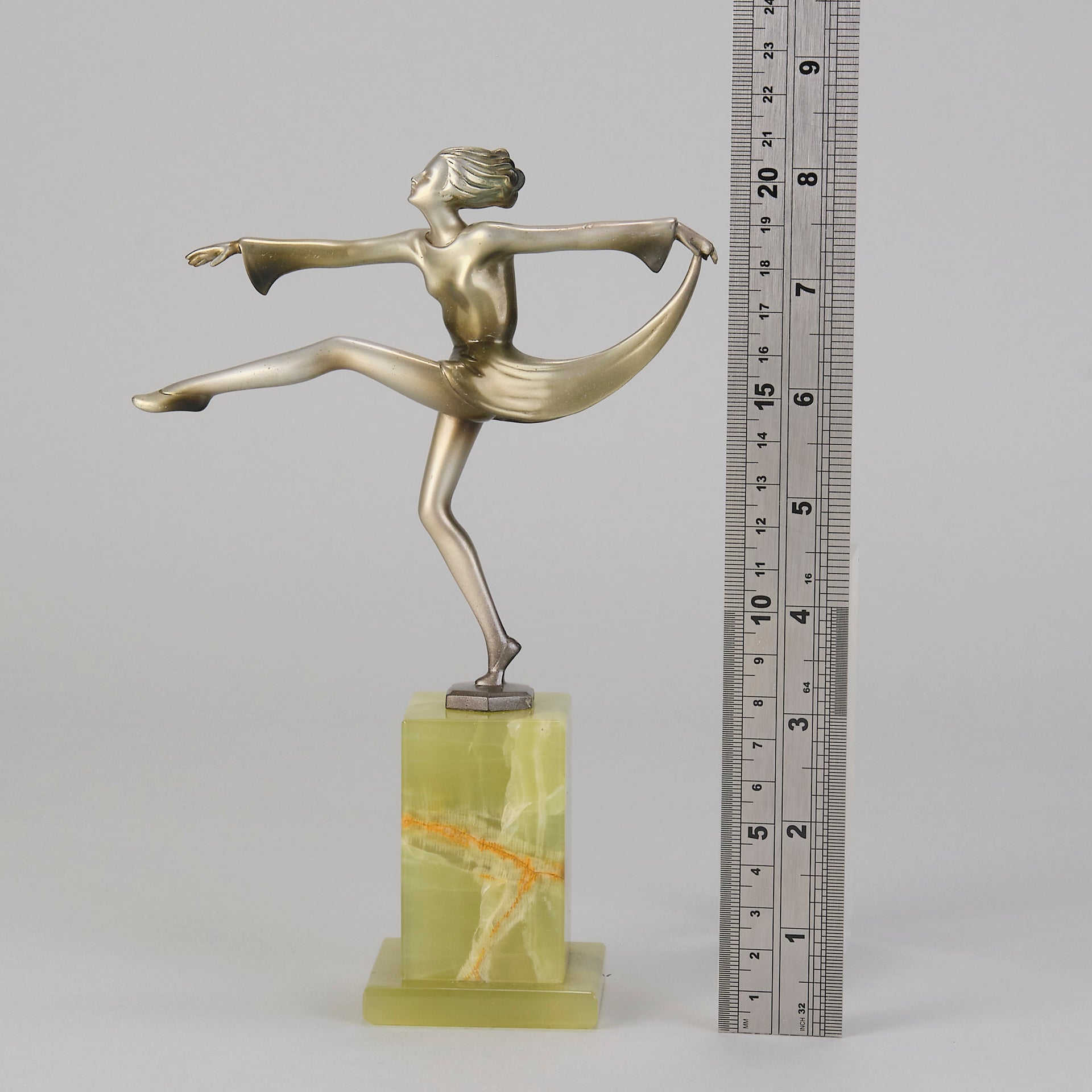 Lorenzl Scarf Dancer - Art Deco Bronze - Hickmet Fine Arts