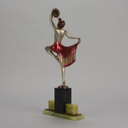 Josef Lorenzl Tambourine Dancer - Art Deco Bronze - Hickmet Fine Arts