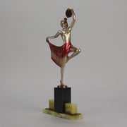 Josef Lorenzl Tambourine Dancer - Art Deco Bronze - Hickmet Fine Arts