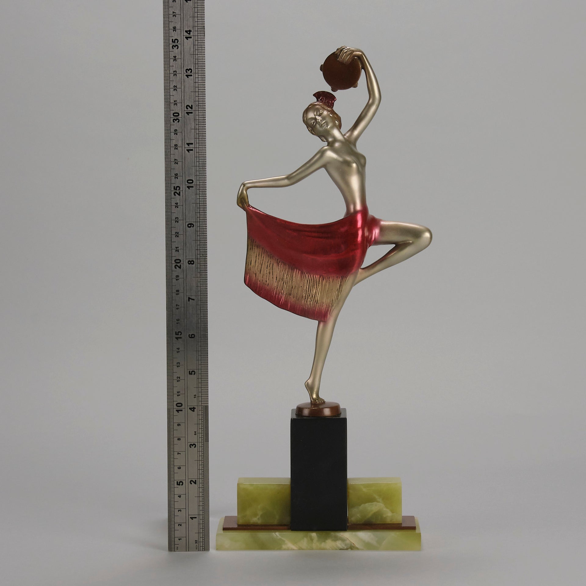 Josef Lorenzl Tambourine Dancer - Art Deco Bronze - Hickmet Fine Arts