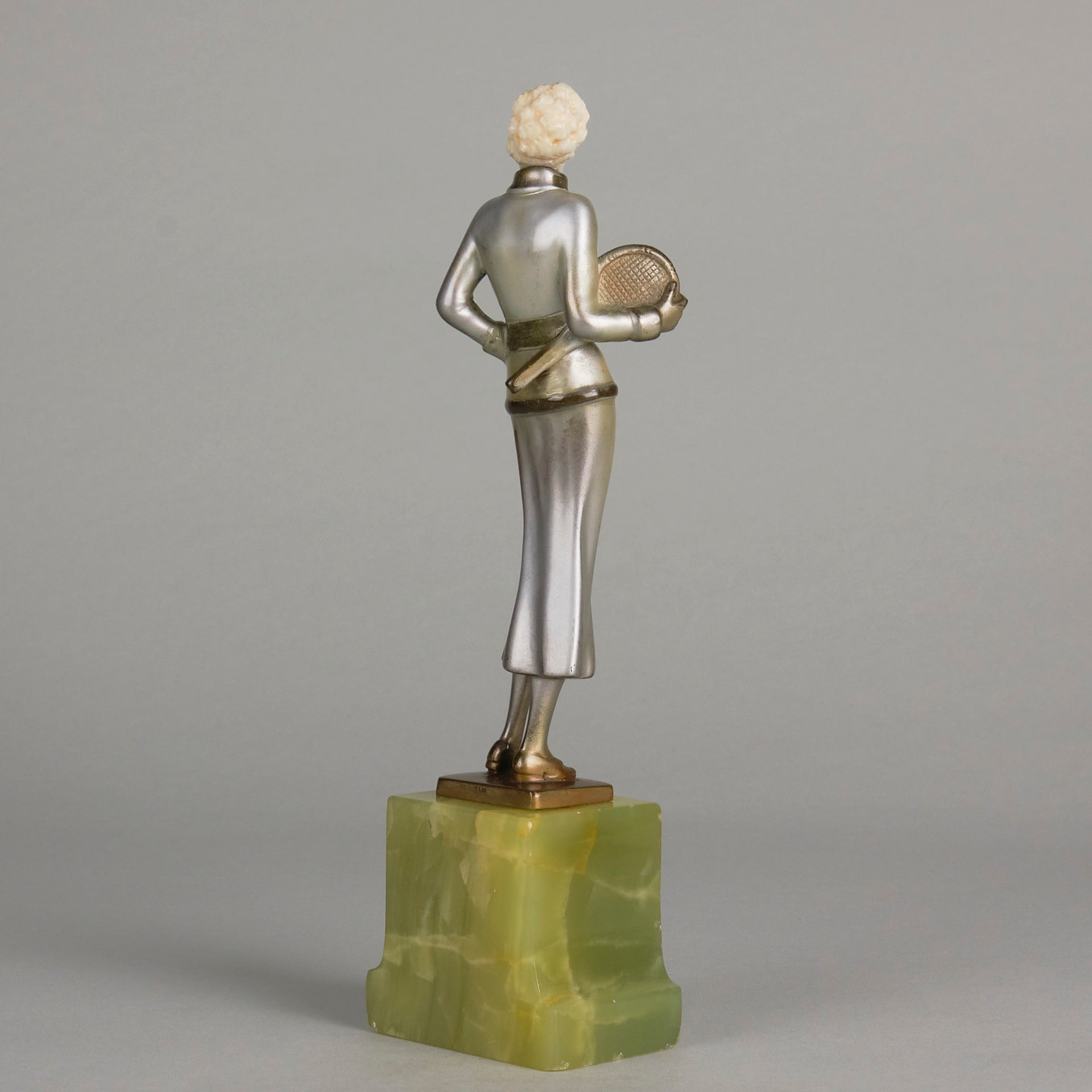 Josef Lorenzl Tennis Player - Art Deco Bronze - Hickmet Fine Arts