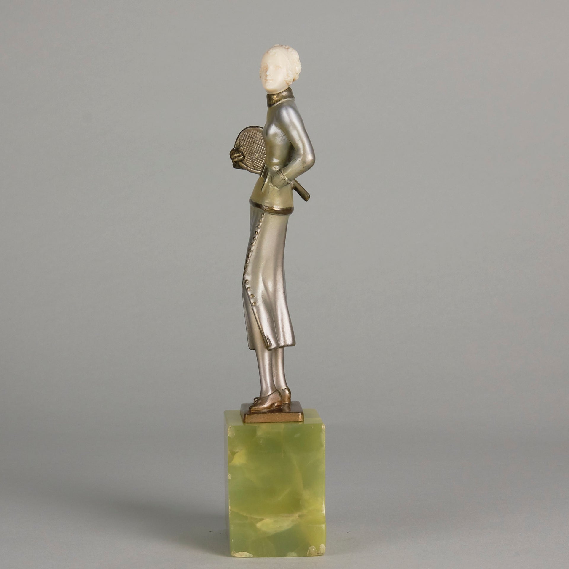 Josef Lorenzl Tennis Player - Art Deco Bronze - Hickmet Fine Arts