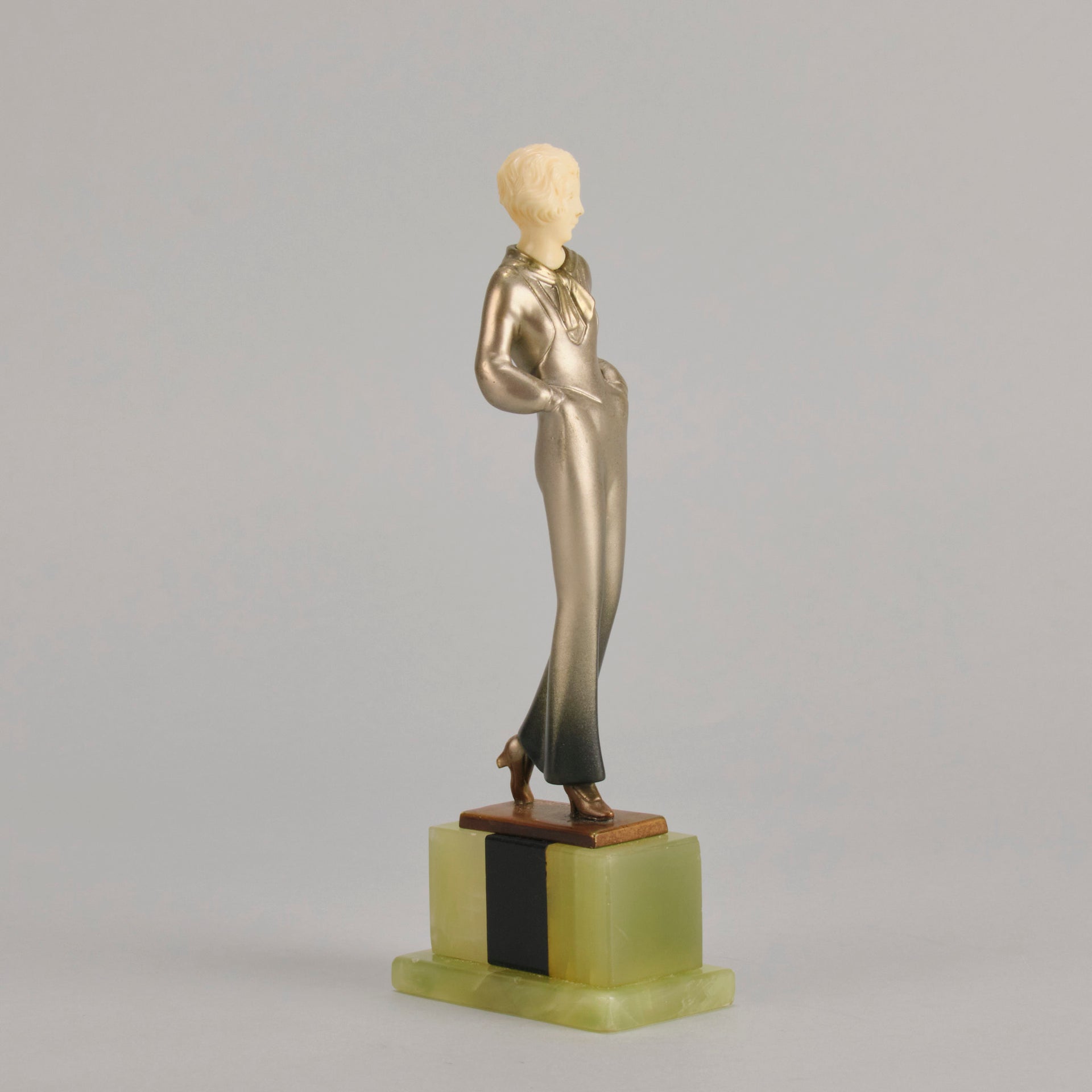 Lorenzl Trouser Girl - Art Deco Bronze Figure - Hickmet Fine Arts