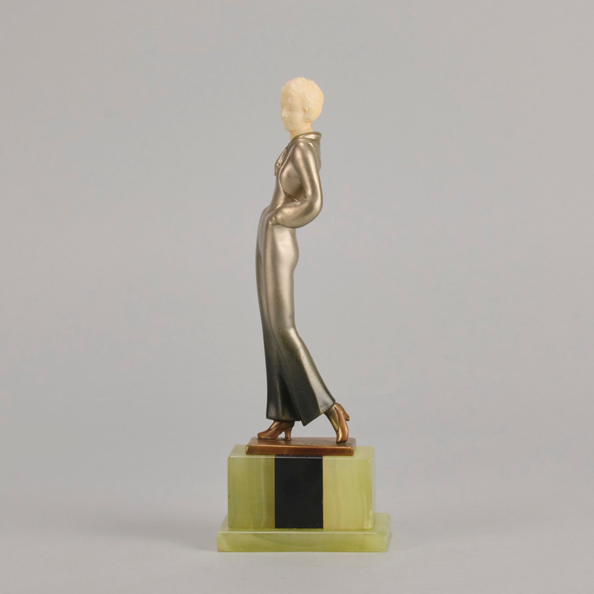 Lorenzl Trouser Girl - Art Deco Bronze Figure - Hickmet Fine Arts