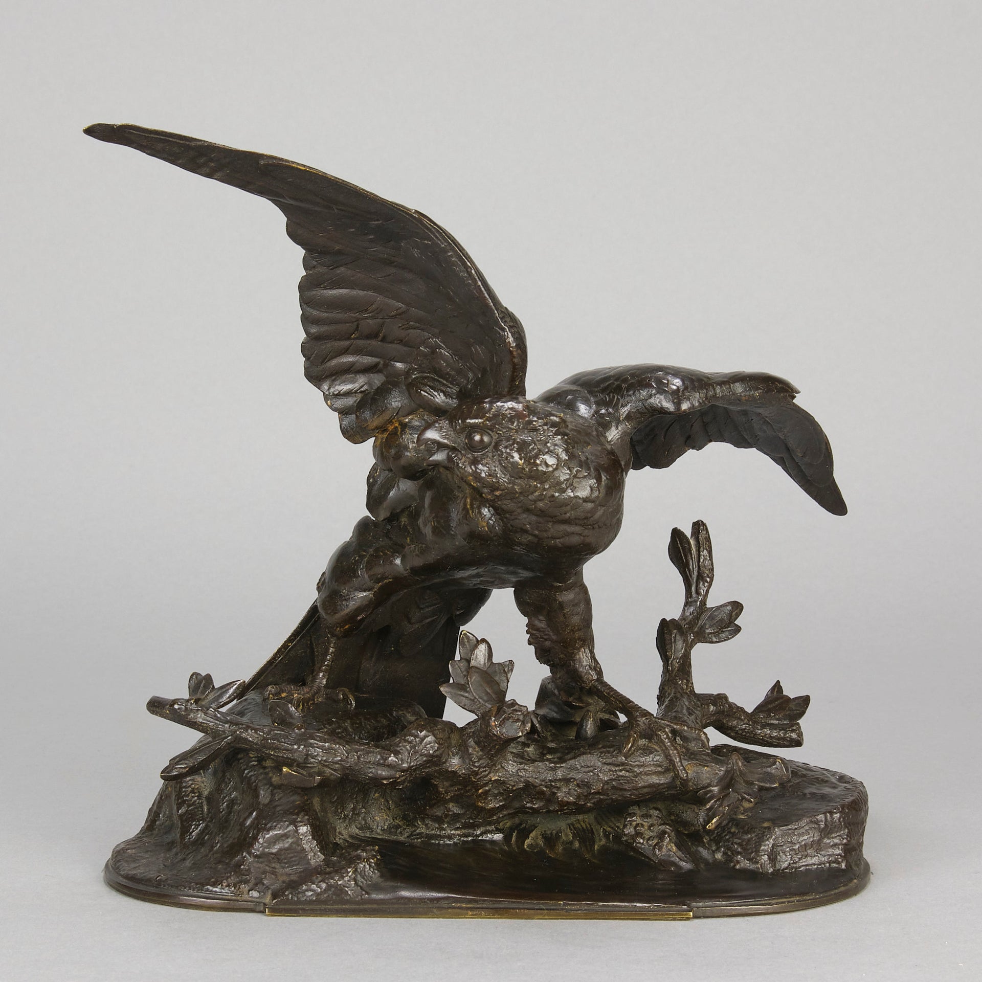 Jules Moigniez Bronze - Hawk - Hickmet Fine Arts