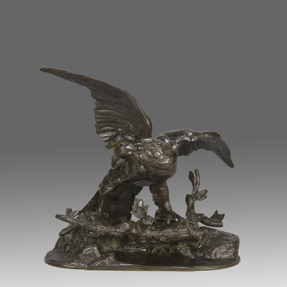 Jules Moigniez Bronze - Hawk - Hickmet Fine Arts