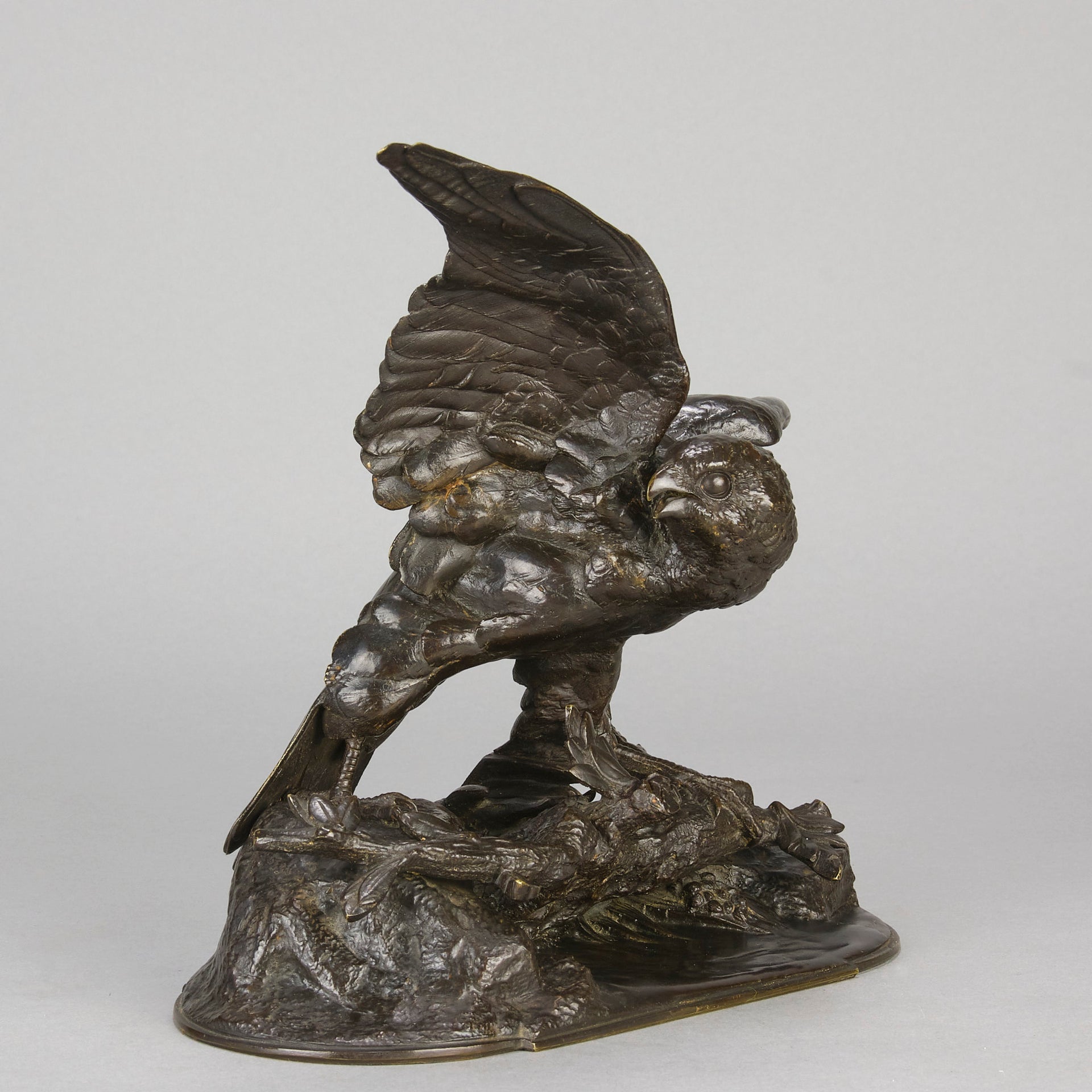 Jules Moigniez Bronze - Hawk - Hickmet Fine Arts