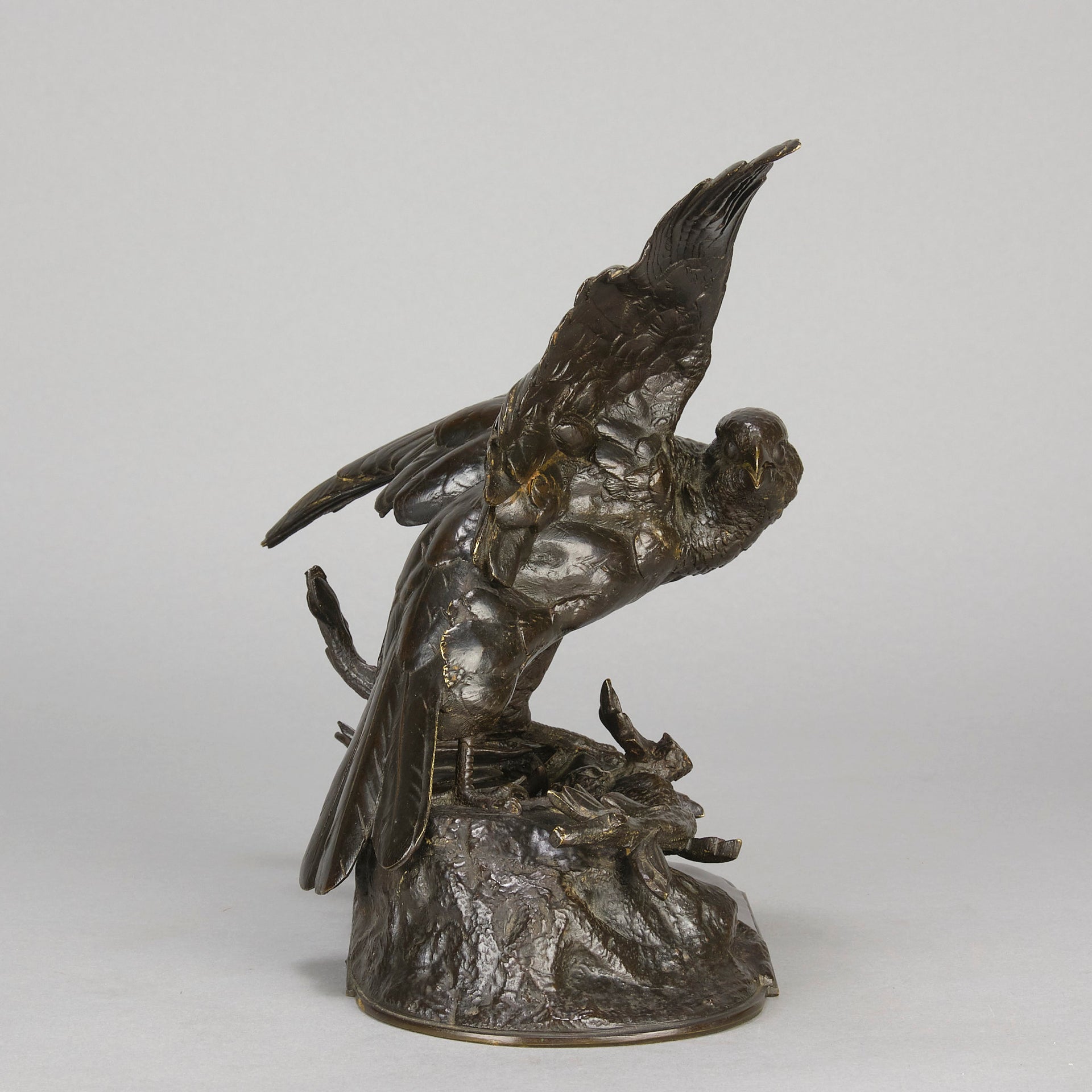 Jules Moigniez Bronze - Hawk - Hickmet Fine Arts