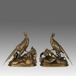 Jules Moigniez Bronze - Moigniez Pheasants - Hickmet Fine Arts
