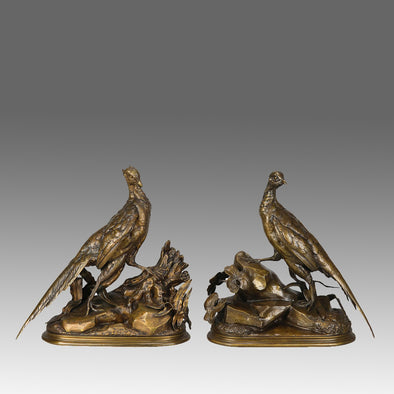 Jules Moigniez Bronze - Moigniez Pheasants - Hickmet Fine Arts