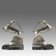 Alexandre Kelety Bronze - Gazzelle Bookends - Hickmet Fine Arts 