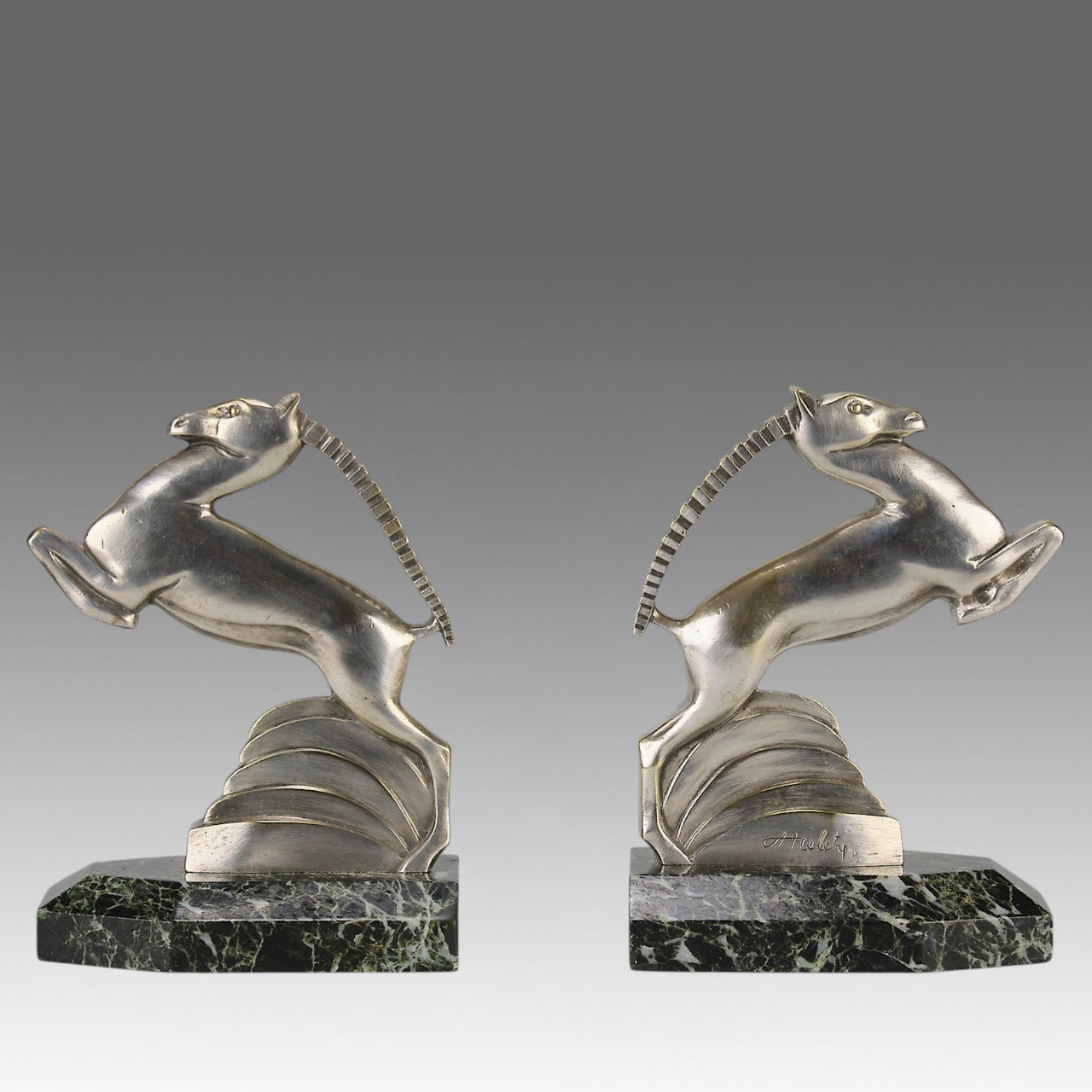 Alexandre Kelety Bronze - Gazzelle Bookends - Hickmet Fine Arts 