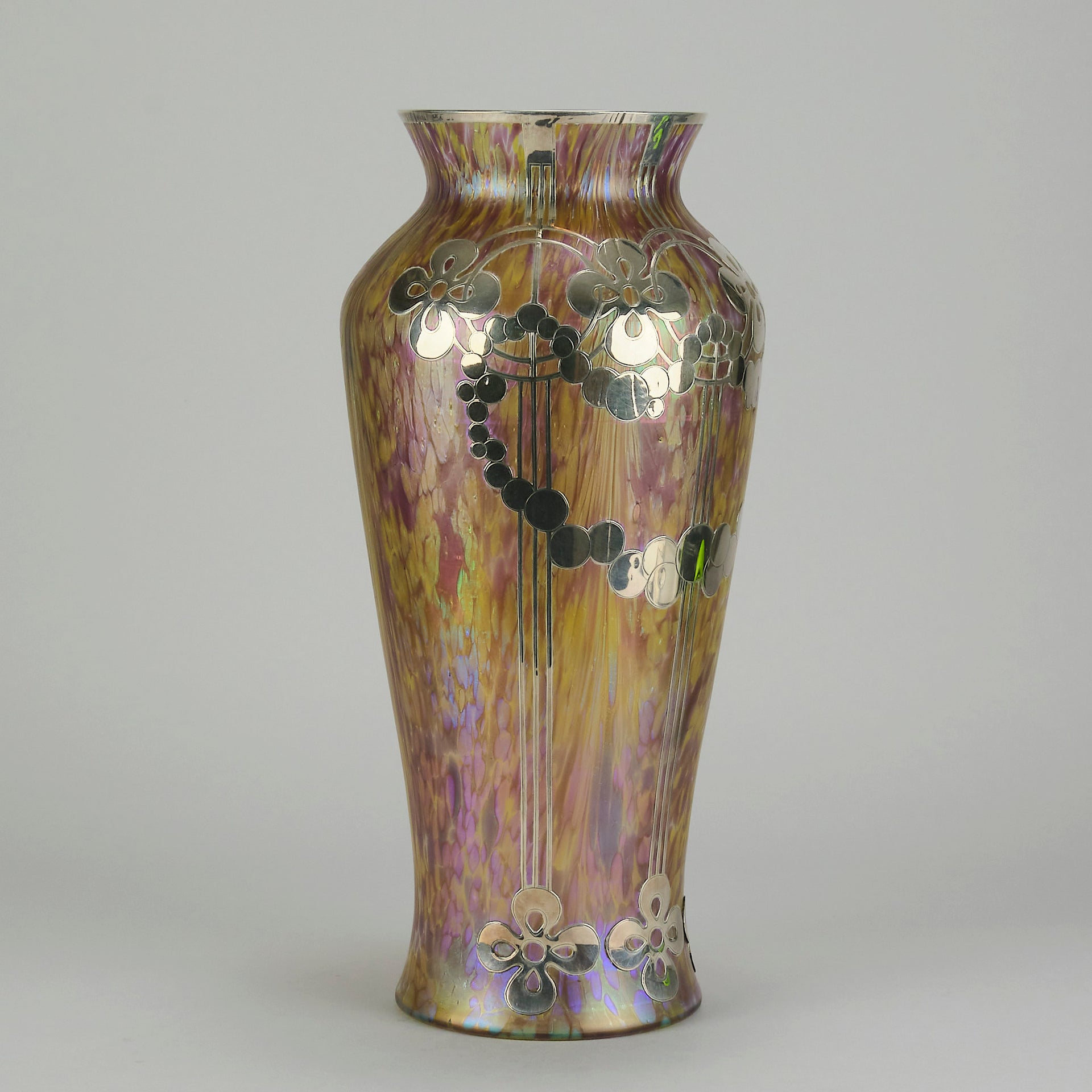 "Silvered Vase" By Kralik Glass - Hickmet Fine Arts 