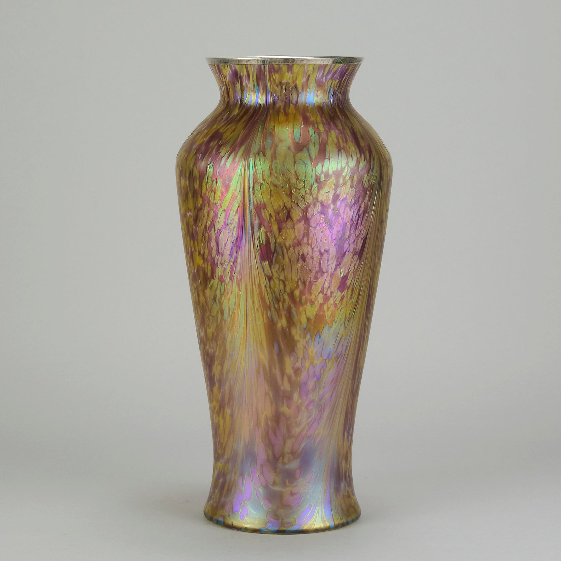 "Silvered Vase" By Kralik Glass - Hickmet Fine Arts 