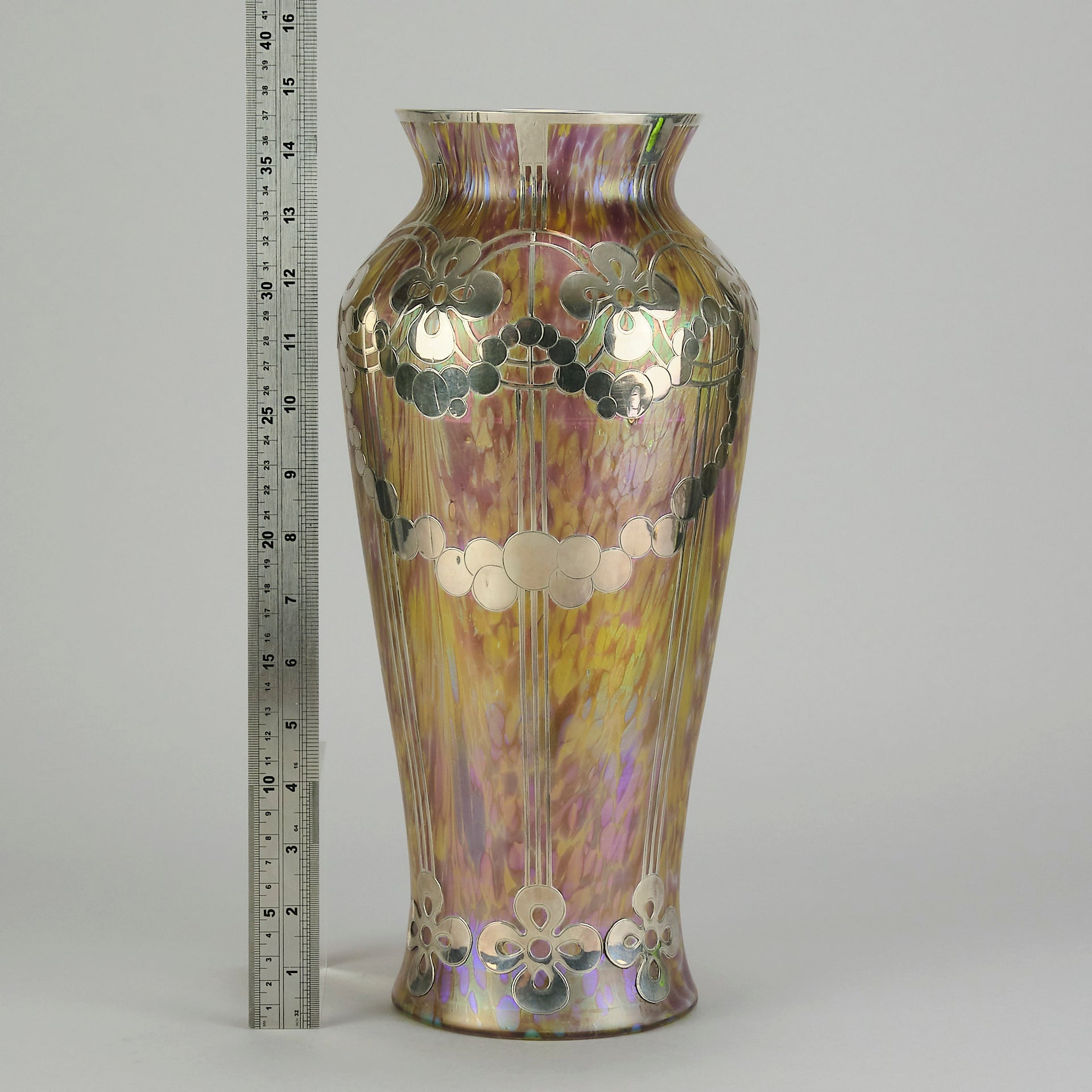 "Silvered Vase" By Kralik Glass - Hickmet Fine Arts 