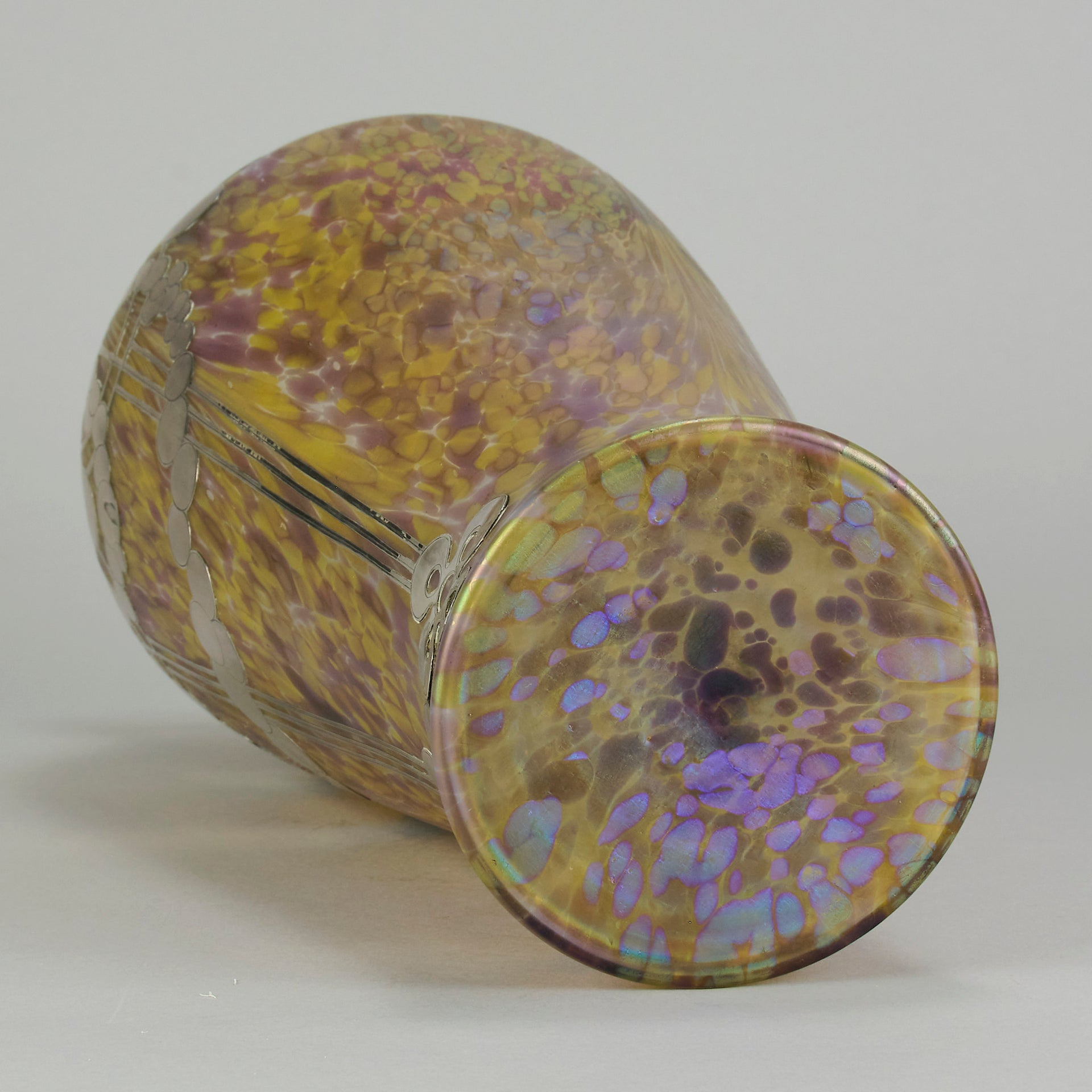 "Silvered Vase" By Kralik Glass - Hickmet Fine Arts 