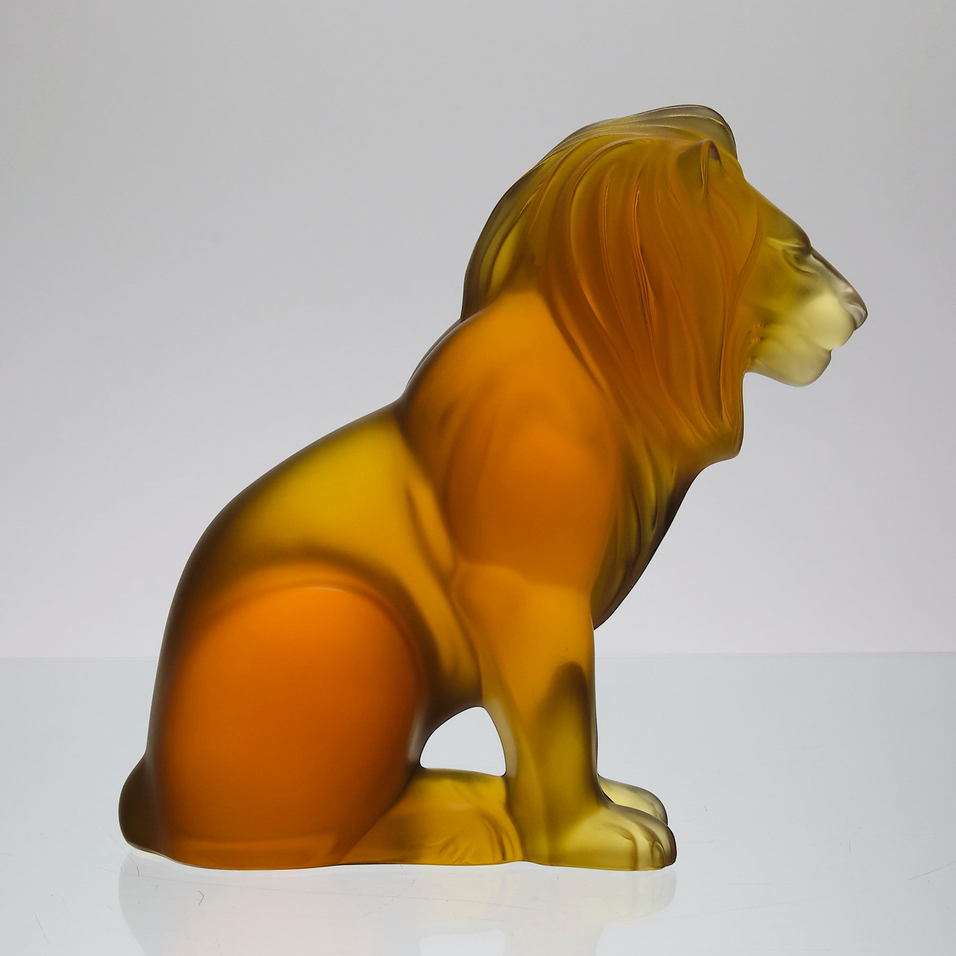 Lalique amber Bamara Lion