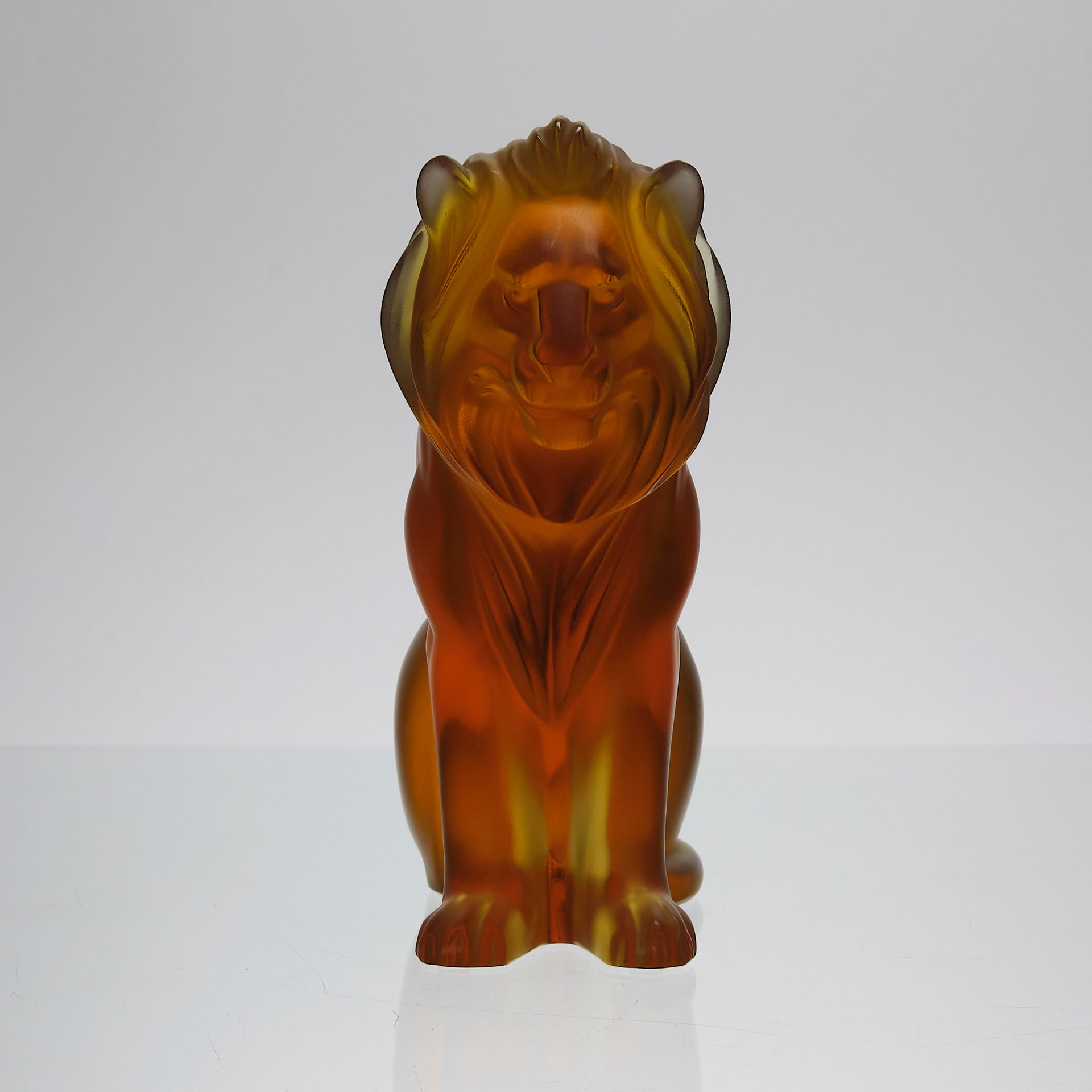 Lalique amber Bamara Lion