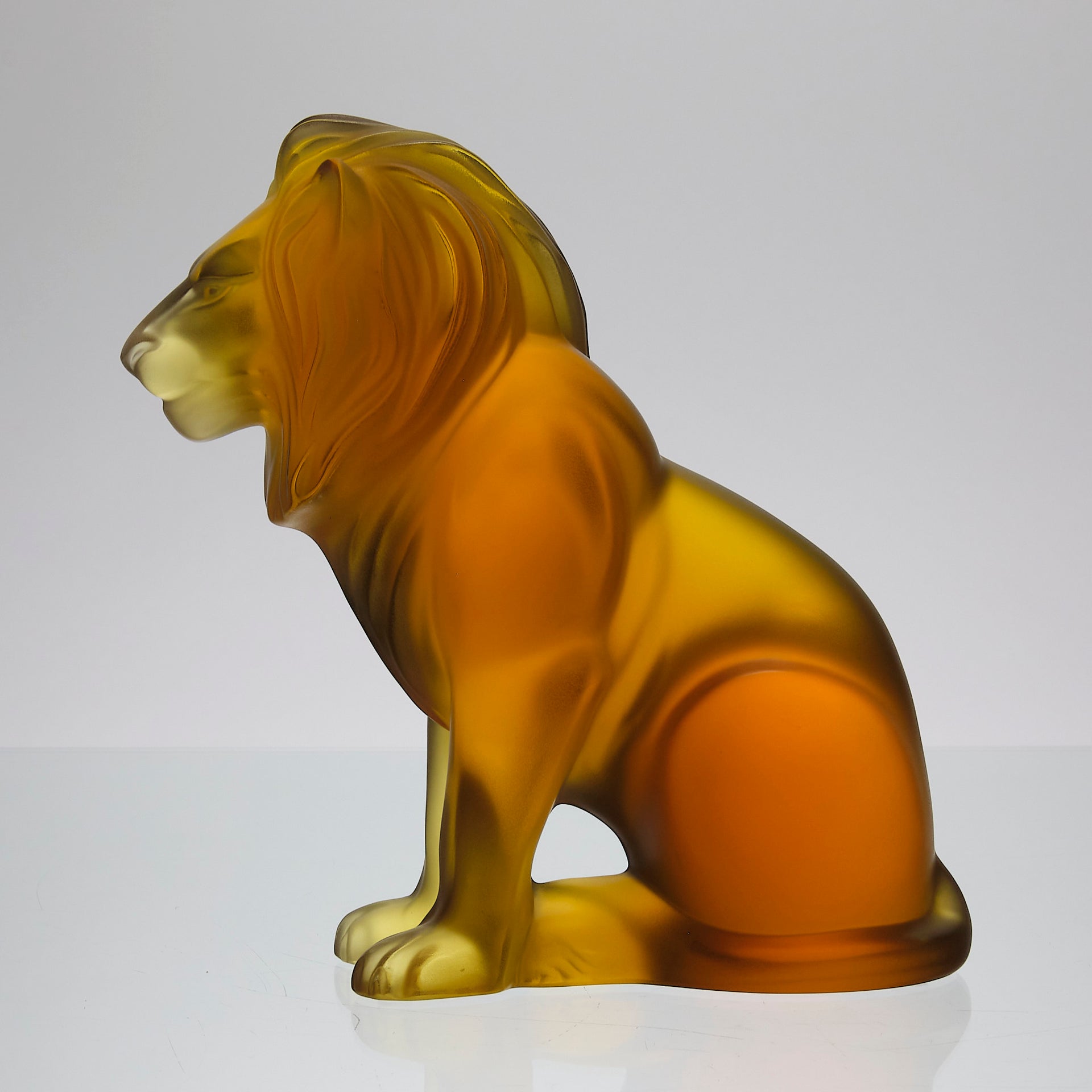Lalique amber Bamara Lion