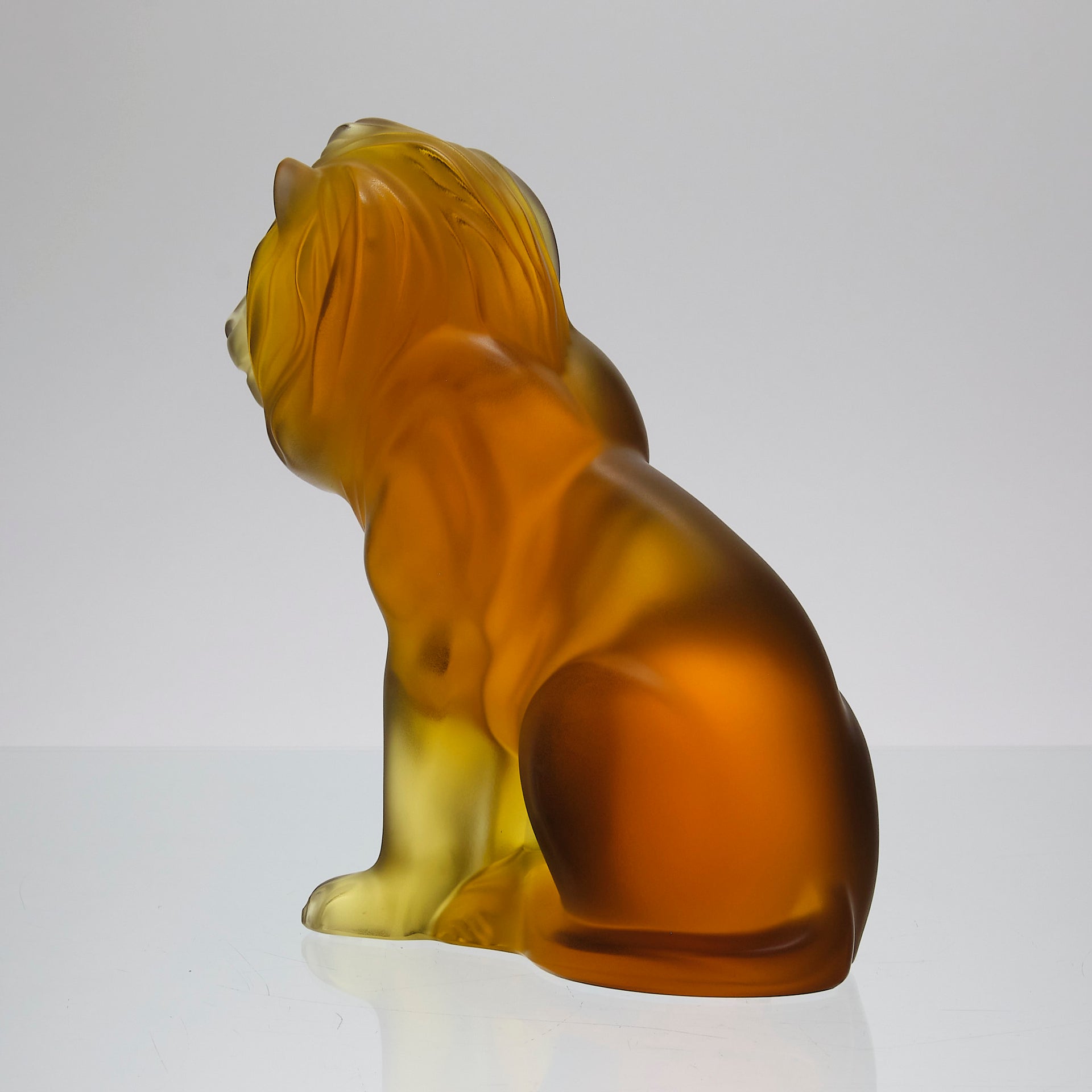 Lalique amber Bamara Lion