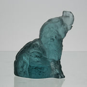 Lalique Elephant - Lalique Coloured Glass - Hickmet Fine Arts 