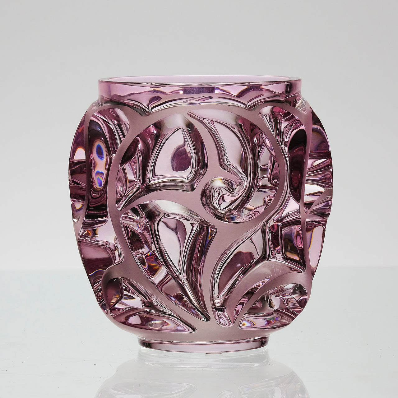 Lalique Pink Tourbillons Vase