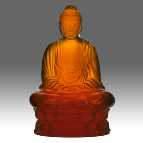 "Seated Buddha" by Lalique Glass