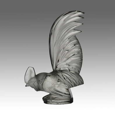 Lalique Coq Nain - Art Deco Glass Mascot - Hickmet Fine Arts