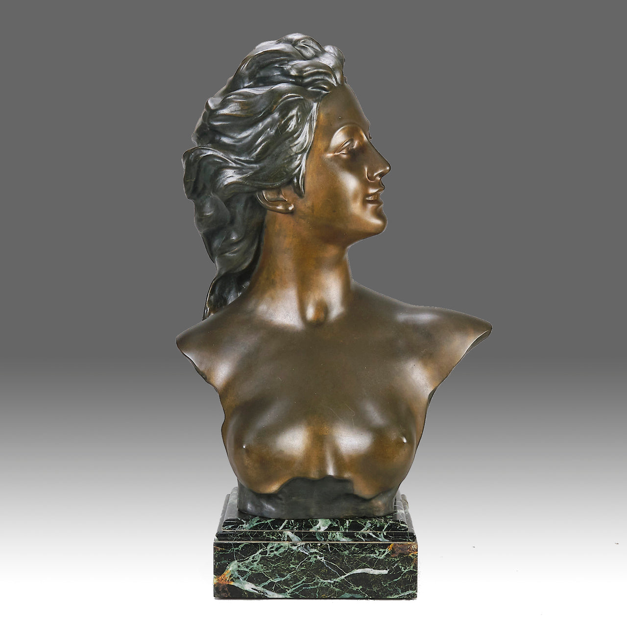 Art Nouveau Bronze Bust by Lambeaux