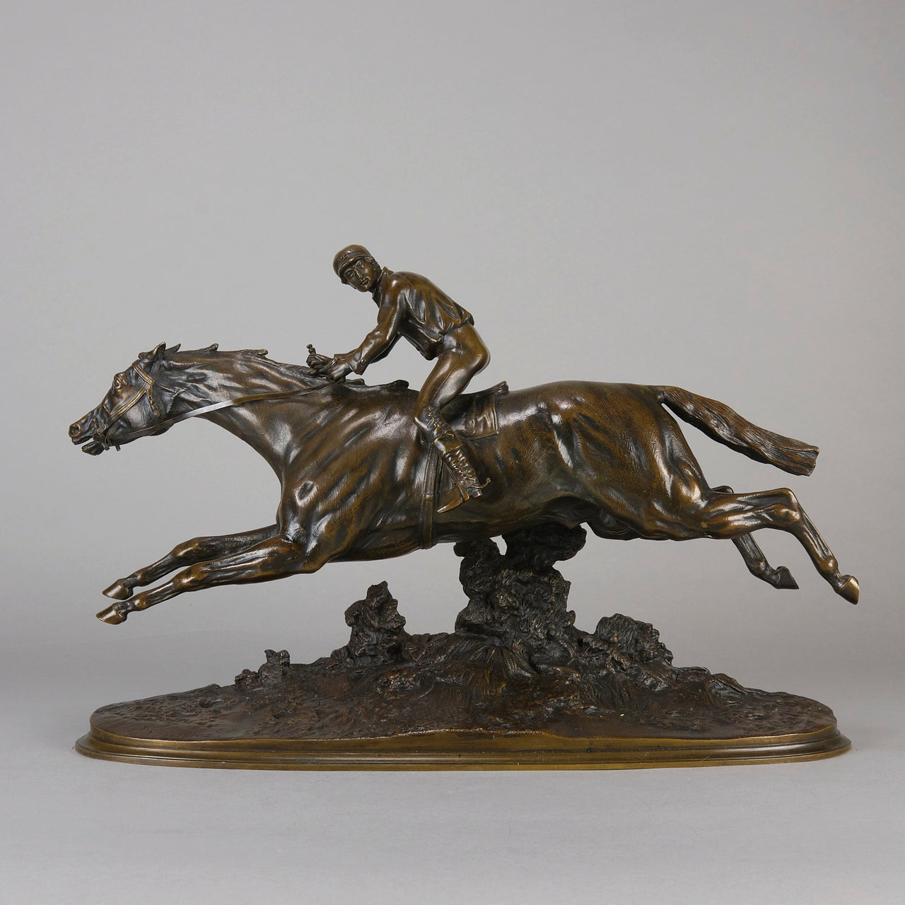 Pierre Lenordez Bronze - Steeplechaser - Hickmet Fine Arts 