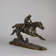 Pierre Lenordez Bronze - Steeplechaser - Hickmet Fine Arts 