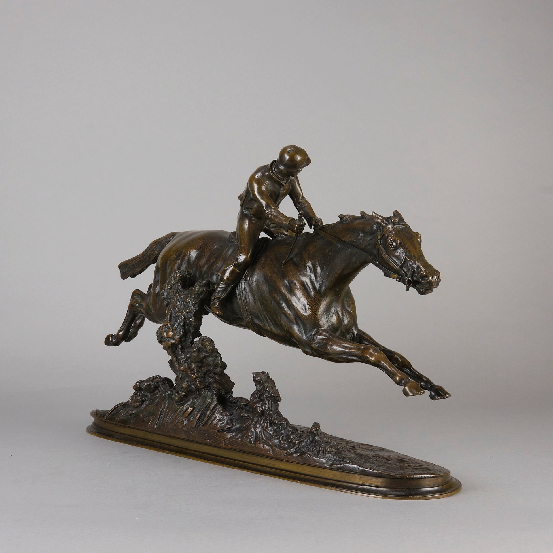 Pierre Lenordez Bronze - Steeplechaser - Hickmet Fine Arts 