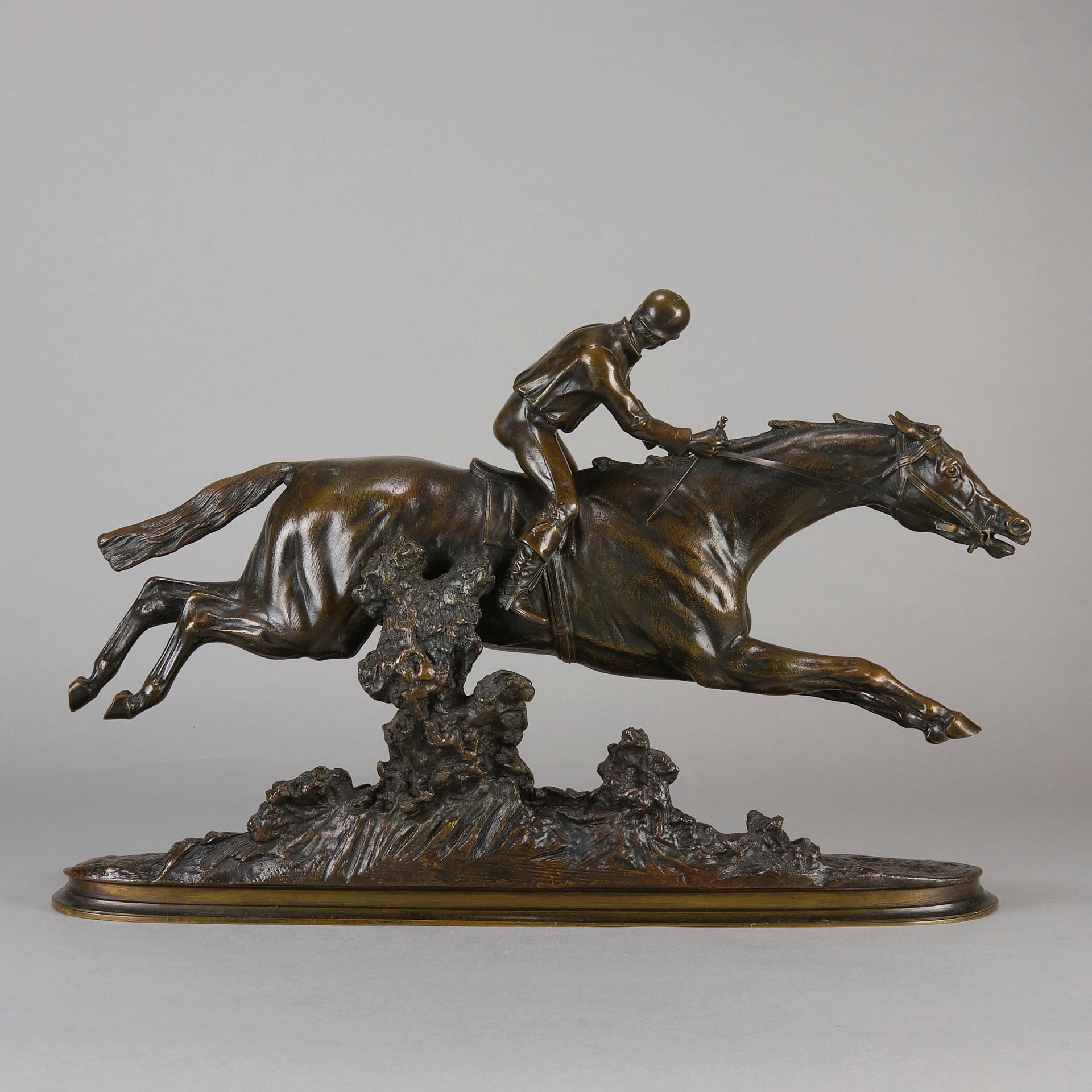 Pierre Lenordez Bronze - Steeplechaser - Hickmet Fine Arts 