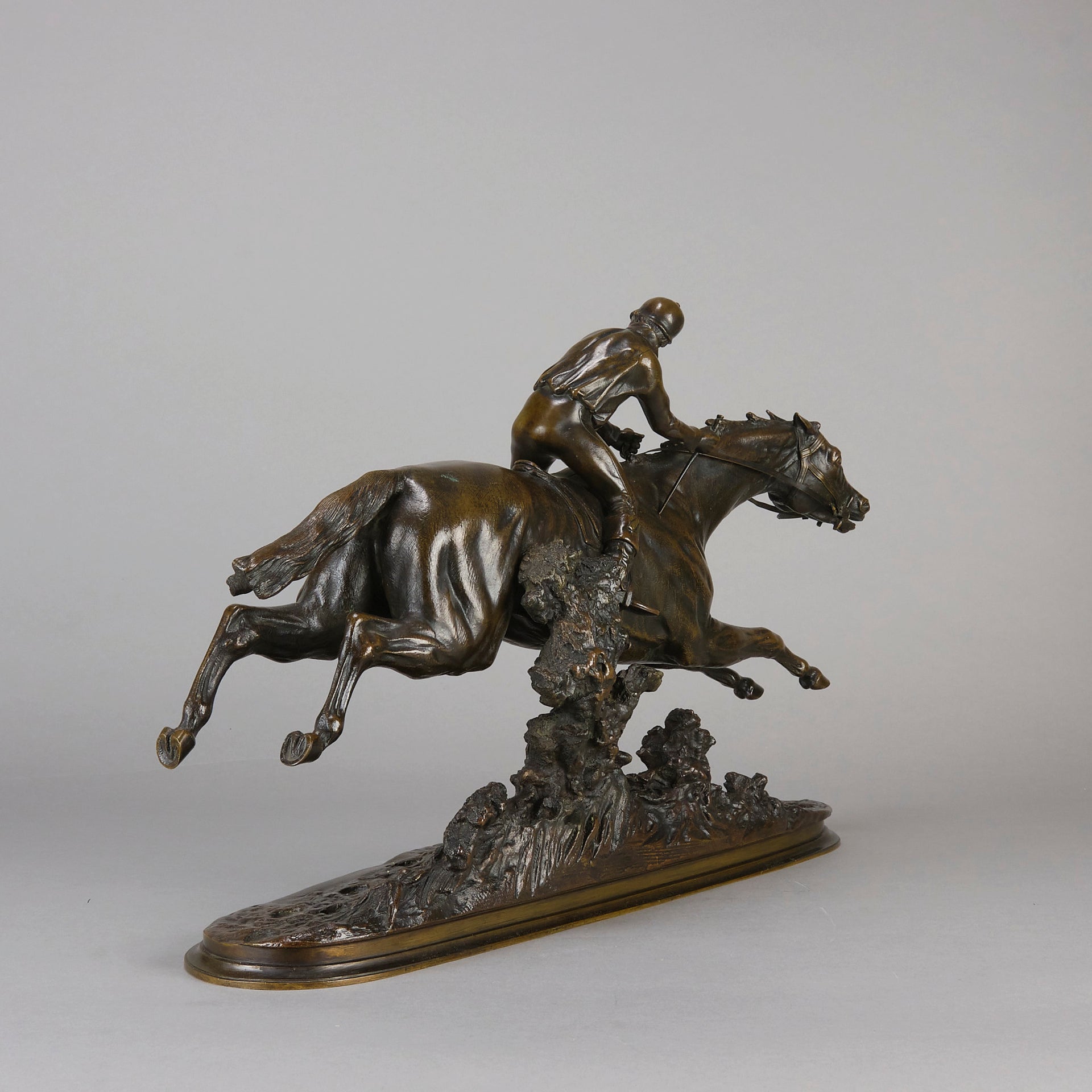 Pierre Lenordez Bronze - Steeplechaser - Hickmet Fine Arts 