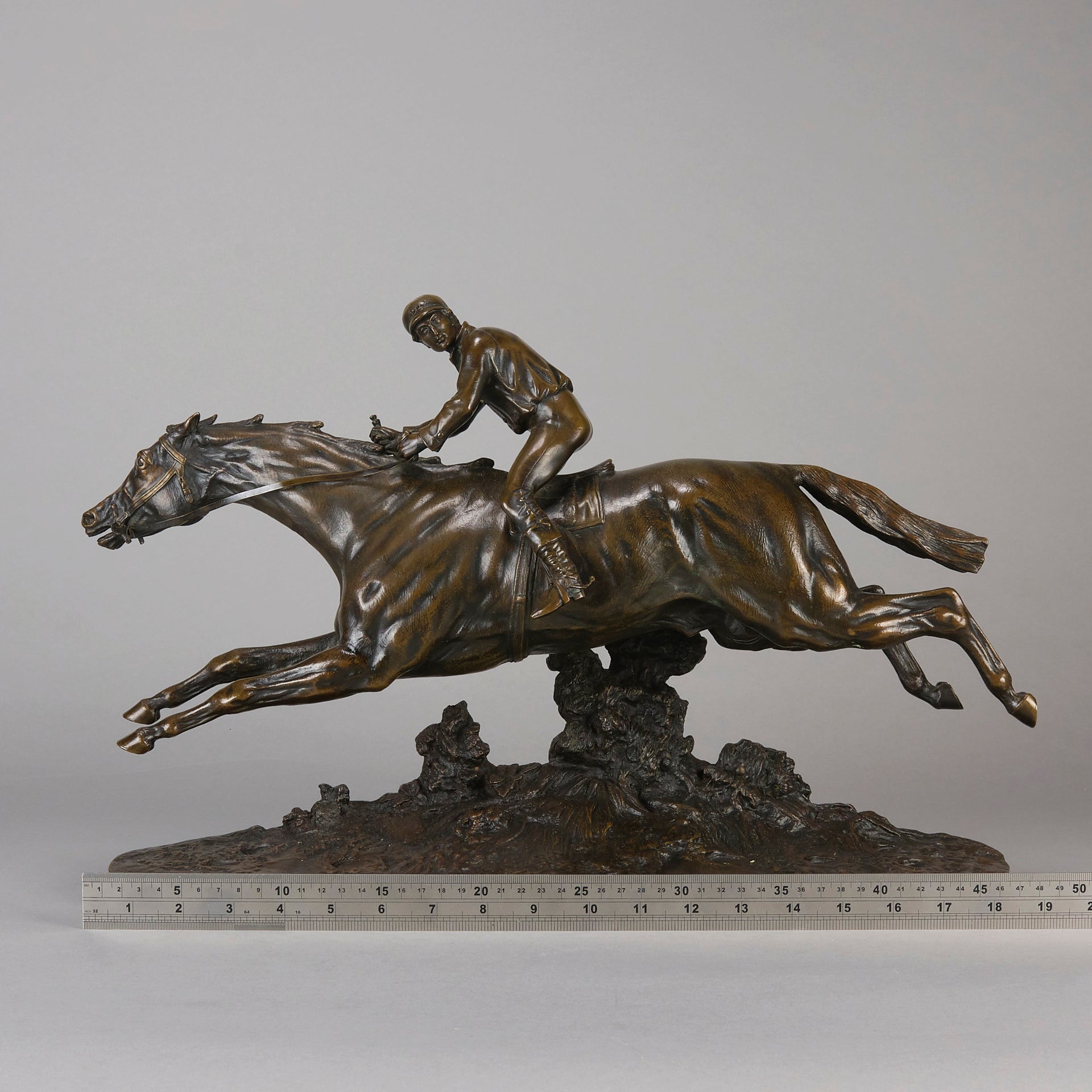 Pierre Lenordez Bronze - Steeplechaser - Hickmet Fine Arts 